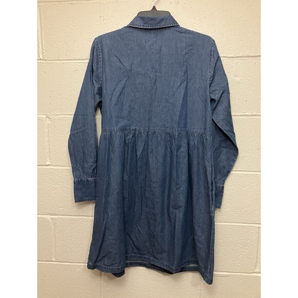 Nine West Women's Lightweight Denim Dress Brentwood  Dark Blue Jean M Medium NWT - Picture 5 of 10